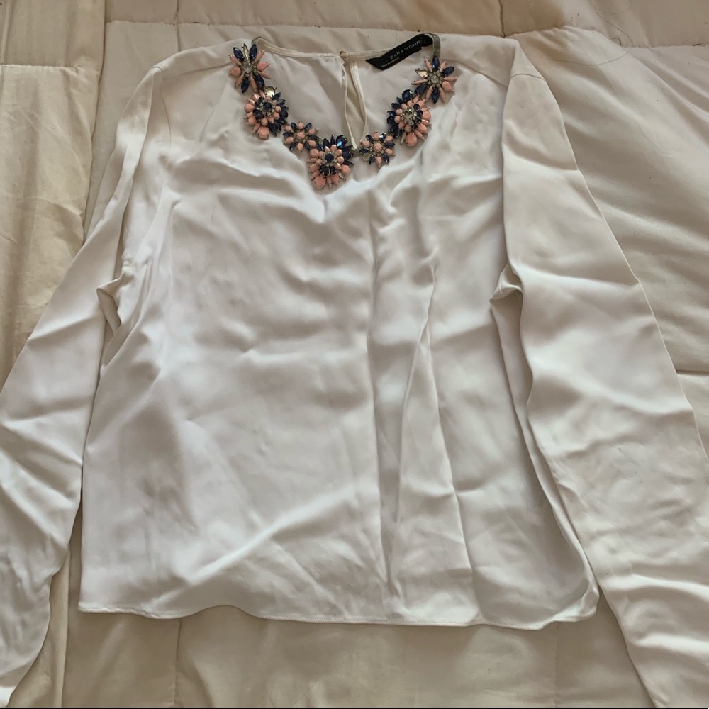Zara Long Sleeve Blouse Size Small